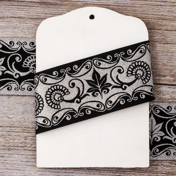 28188_Лента жаккард SAFISA, 50 мм, 15 м, цвет 01 28188_Лента жаккард SAFISA, 50 мм, 15 м, цвет 01