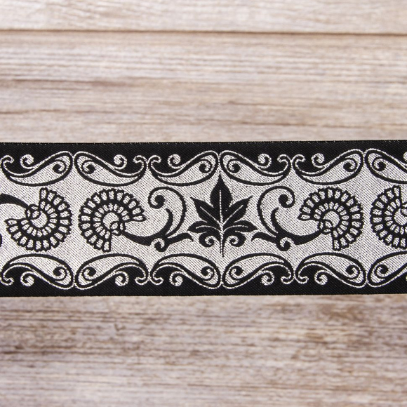 28188_Лента жаккард SAFISA, 50 мм, 15 м, цвет 01 28188_Лента жаккард SAFISA, 50 мм, 15 м, цвет 01