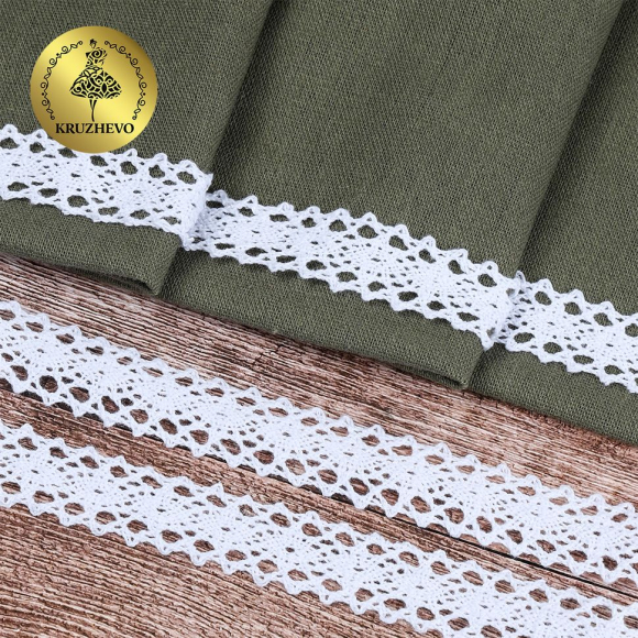 Тесьма вязаная KRUZHEVO 20мм TBY-6307-1.02 цв.02 белый уп.10м Тесьма вязаная KRUZHEVO 20мм TBY-6307-1.02 цв.02 белый уп.10м