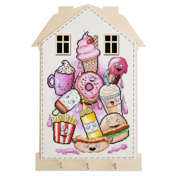 Набор для вышивания МАРЬЯ ИСКУСНИЦА арт.22.002.06 Ключница Вкусняшки 19х28 см Набор для вышивания МАРЬЯ ИСКУСНИЦА арт.22.002.06 Ключница Вкусняшки 19х28 см