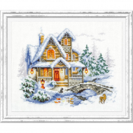 Набор для вышивания ЧУДЕСНАЯ ИГЛА арт.110-042 Зимний коттедж 20х17 см