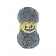 Пряжа ADELIA MARCUS (60% полиэстер, 40% шерсть) 5х100г/375м цв.25 серый