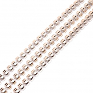 Тесьма пластиковая арт.TBY A02 цв.04 св.золото разм.8х4мм уп.9.14м