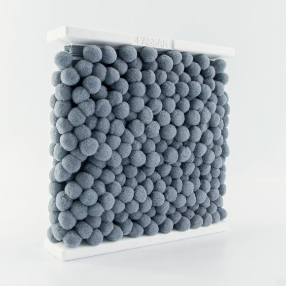 Тесьма с помпонами, диаметр 20 мм, цвет серый Тесьма с помпонами, диаметр 20 мм, цвет серый
