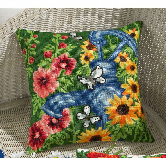 Набор для вышивания PERMIN арт.83-4148 Подушка Синий водяной насос 36х36 см Набор для вышивания PERMIN арт.83-4148 Подушка Синий водяной насос 36х36 см