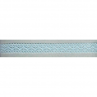 Мерсеризованное хлопковое кружево, 20 мм, цвет светло-голубой