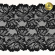 Кружево-стрейч KRUZHEVO арт.TBY.OG57 шир.255мм цв.черный уп.10м