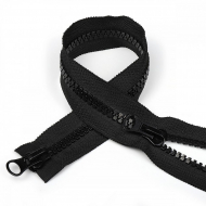 Молния MaxZipper трактор №8 2 замка усил.зв., 65см, цв.F322 черный уп.50шт