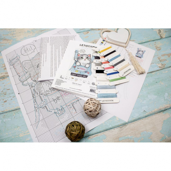 Набор для вышивания LETI арт. L8042 Будь счастлив 10х15 см Набор для вышивания LETI арт. L8042 Будь счастлив 10х15 см