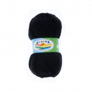 Пряжа ALPINA VERA (55% акрил, 45% хлопок) 5х100г/280м цв.02 черный