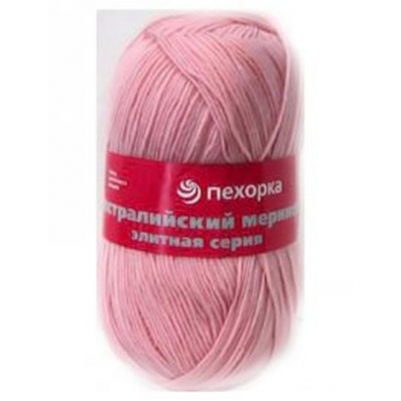 Пряжа для вязания ПЕХ Австралийский меринос (95% мериносовая шерсть, 5% акрил высокообъемный) 5х100г/400м цв.024 орхидея
