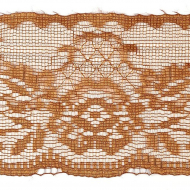 Кружево-трикотаж арт.7с1-г10 шир.75мм цв.кофе уп.50м