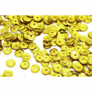 Пайетки россыпью арт.TBY-FLK032 8мм цв.A7 желтый уп.50г