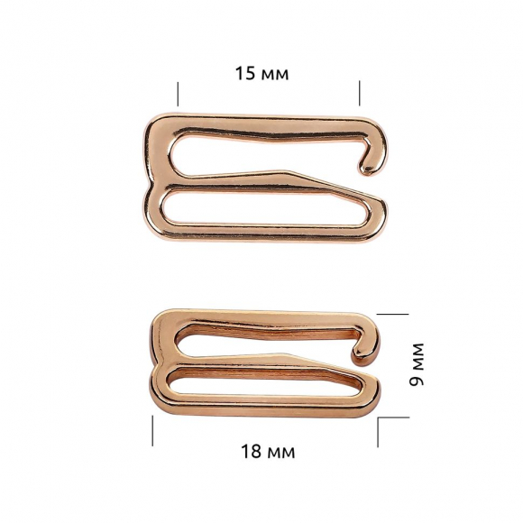 Крючок для бюстгальтера металл TBY-915 15мм, цв.золото, уп.1000шт Крючок для бюстгальтера металл TBY-915 15мм, цв.золото, уп.1000шт