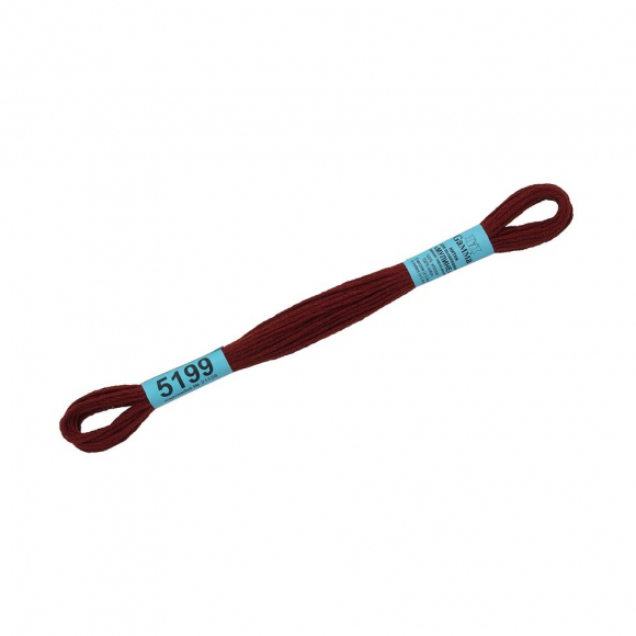 Нитки для вышивания Gamma мулине (3173-6115) 100% хлопок 24 x 8 м цв.5199 т.коричнево-красный
