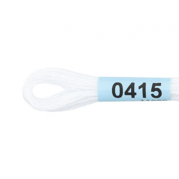Нитки для вышивания Gamma мулине (0207-0819) 100% хлопок 24 x 8 м цв.0415 БЕЛЫЙ