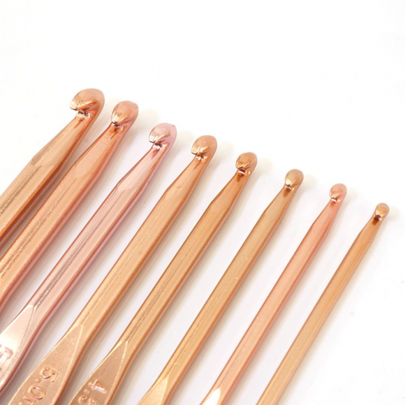 184190_Набор крючков, вязальных, алюминиевых, Hemline, 15 см