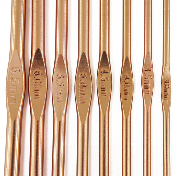 184190_Набор крючков, вязальных, алюминиевых, Hemline, 15 см