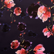 Ткань шелк Армани креп 90 г/м? 97% полиэстер, 3% лайкра шир.148 см арт.T.0403.1 цв.01 черный рул.25м