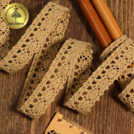 Кружево хлопковое KRUZHEVO 18мм арт.TR.1006 цв.202 бежевый, уп.20м