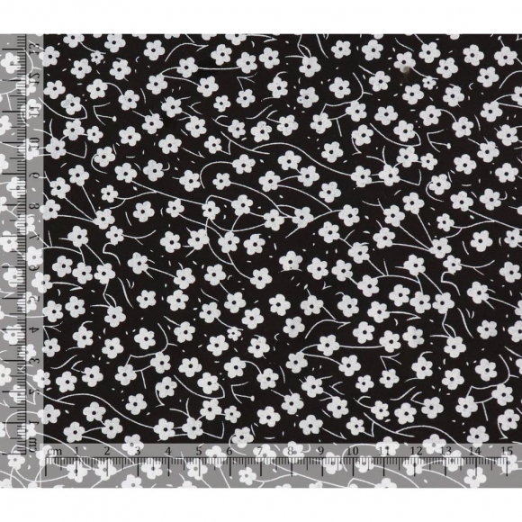 Ткань батист 90 г/м? 100% хлопок шир.145 см арт.Р.20008.01 цв.01 черный уп.25м