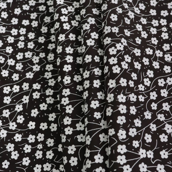 Ткань батист 90 г/м? 100% хлопок шир.145 см арт.Р.20008.01 цв.01 черный уп.25м