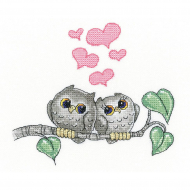 Набор для вышивания "Сердца и перья"