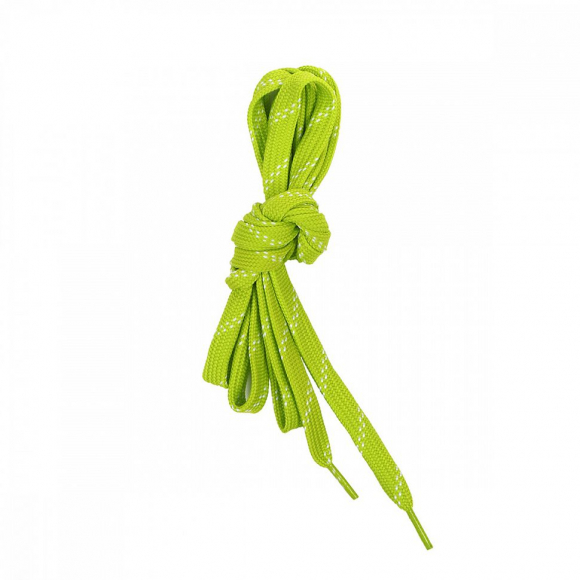 Шнурки хоккейные 12-14 мм цв.салатовый с белыми точками 274 см уп.1 пара