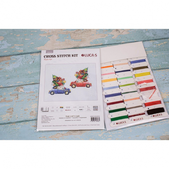 Набор для вышивания LUCA-S арт. JK035 Mашина с подарками 12х12 см Набор для вышивания LUCA-S арт. JK035 Mашина с подарками 12х12 см