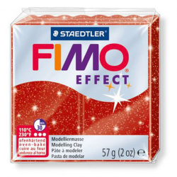 88598_Полимерная глина FIMO "Effect", 57 г, цвет красный с блестками