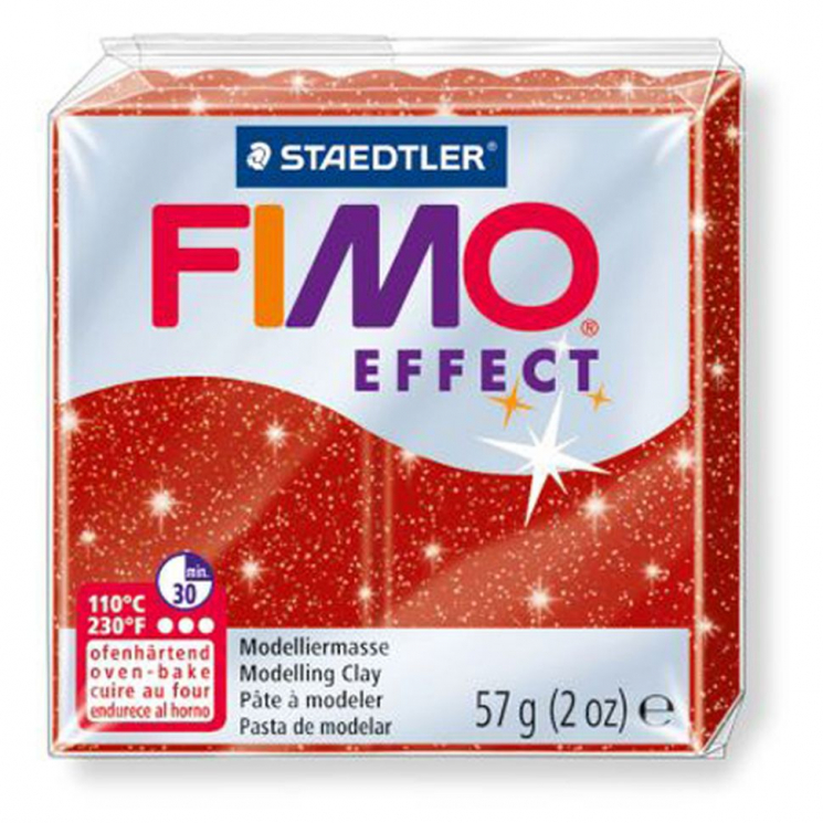 88598_Полимерная глина FIMO "Effect", 57 г, цвет красный с блестками