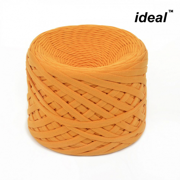 Пряжа Ideal трикотажная 100м, 350-380 г, ширина 7-9мм цв. горчица