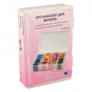 5088_Органайзер для хранения мулине, 18,5 х 13 х 4,5 см, пластик, содержит 25 шпулей, 7 ячеек