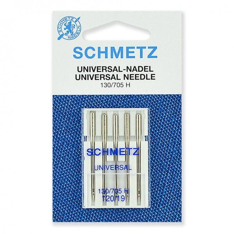 Иглы для бытовых швейных машин Schmetz стандартные 130/705H №120, уп.5 игл