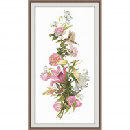 Набор для вышивания ОВЕН арт. 999 Цветочная композиция. Лилии 19х44 см