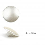 Пуговицы пластиковые C-NE70 цв.белый 24L-15мм на ножке 36шт