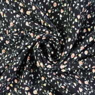 Ткань Твил 150 г/м? 100% вискоза шир.145 см арт.Р.28611.02 цв.02 черный рул.25м