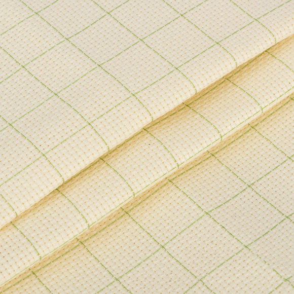 Канва Gamma K04R Aida №14 92% хлопок, 8% терилен 30 x 40 см уп.5 шт цв.кремовый в клетку