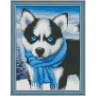 Набор для изготовления картин АЛМАЗНАЯ ЖИВОПИСЬ арт.АЖ.1540 Голубоглазый хаски 15х20 см