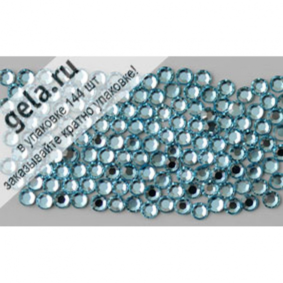 34772_Камни плоские с термоклеем 2028HF, ss 6, Aquamarine M