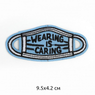 Аппликации пришивные арт.TBY.2424 Маска 9,5х4,2см, уп.10 шт