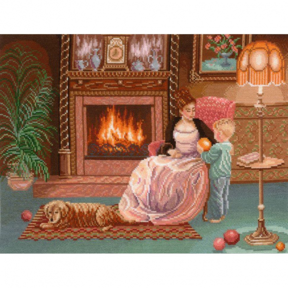 Набор для вышивания СДЕЛАЙ СВОИМИ РУКАМИ арт.У-06 У камина 40х30 см Набор для вышивания СДЕЛАЙ СВОИМИ РУКАМИ арт.У-06 У камина 40х30 см