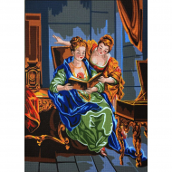69879_Канва жесткая с рисунком "Читающие дамы"