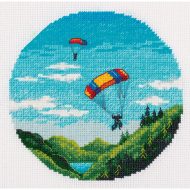 Набор для вышивания PANNA арт. ST-7225 Парашютизм 12х12 см