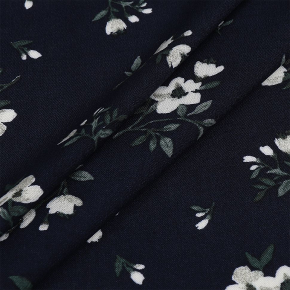 Ткань Штапель  TBY Vi-HLA210109-c3 плот 110г/м2 100% вискоза шир. 145 см цв.с3 синий уп.5м