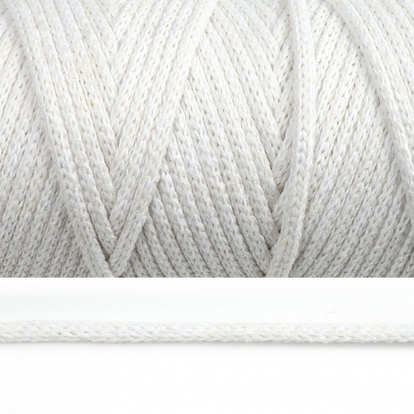 Шнур круглый х/б 04мм цв.2155 ванильный уп.100м