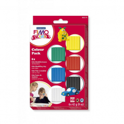 FIMO kids комплект материалов Базовый, состоящий из 6-ти блоков по 42г, арт.8032 01