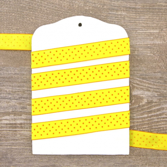 81506_Лента с рисунком SAFISA, 15 мм, 15 м, цвет 32, желтый