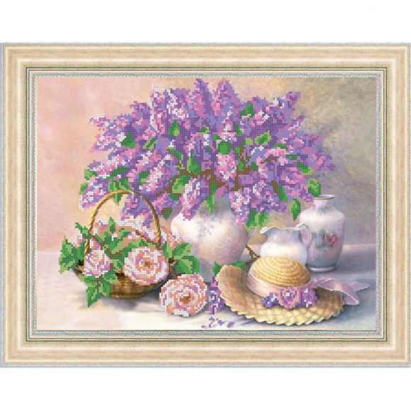 Рисунок на ткани (Бисер) КОНЁК арт. 9791 Сиреневое вдохновение 29х39 см