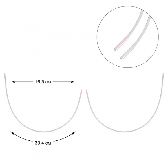 Косточки корсетные полукруг металл TBY-75417 16,5х30,4см уп.50шт Косточки корсетные полукруг металл TBY-75417 16,5х30,4см уп.50шт